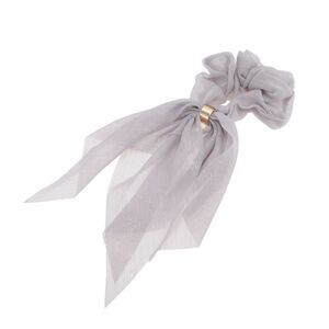 Fashion Silver Wire Bow Hair Ties Gray